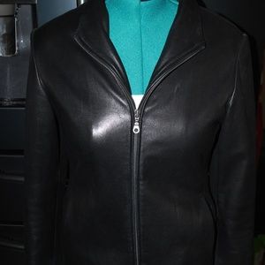 TIBOR LAMBSKIN WOMENS LEATHER JACKET SZ S